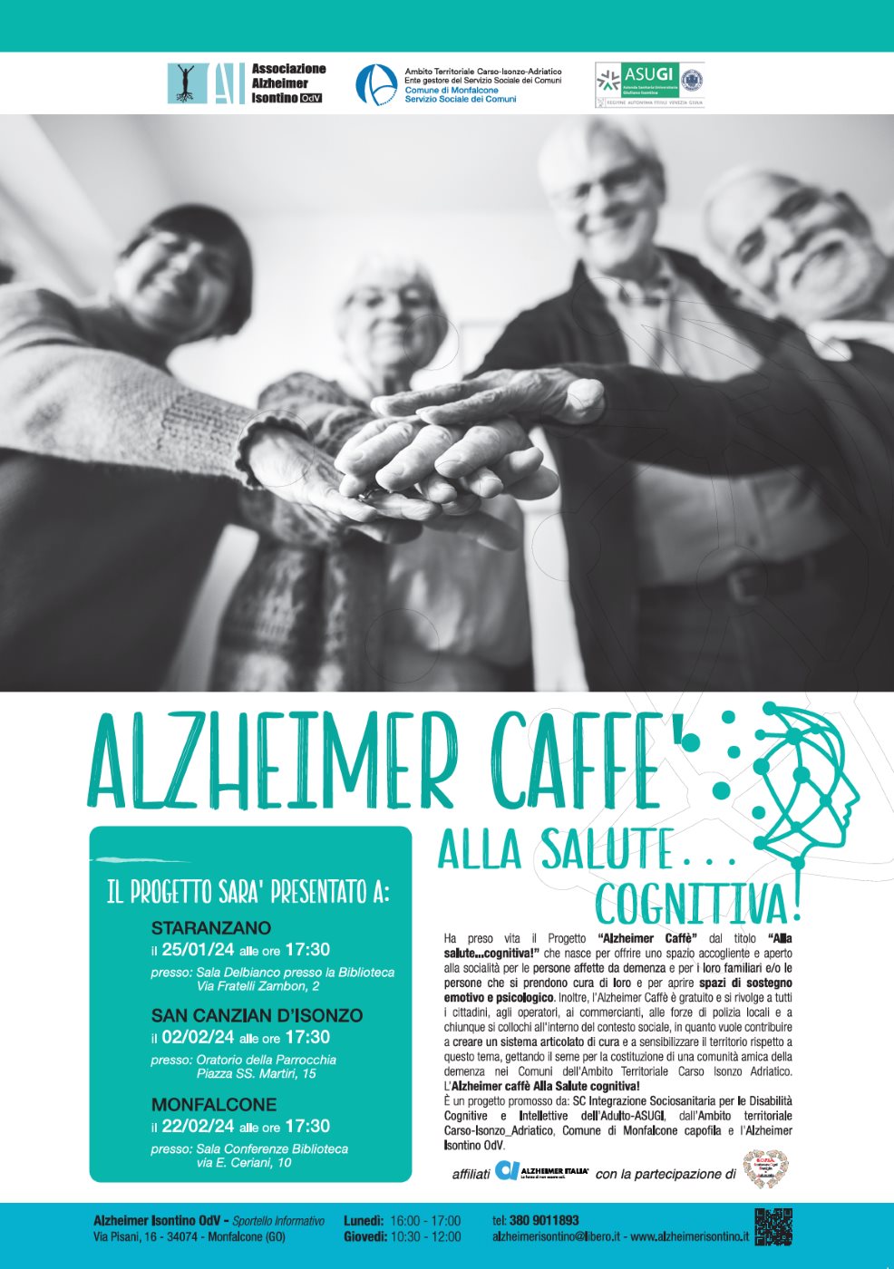 Alzheimer caffè, l'iniziativa arriva nell'isontino